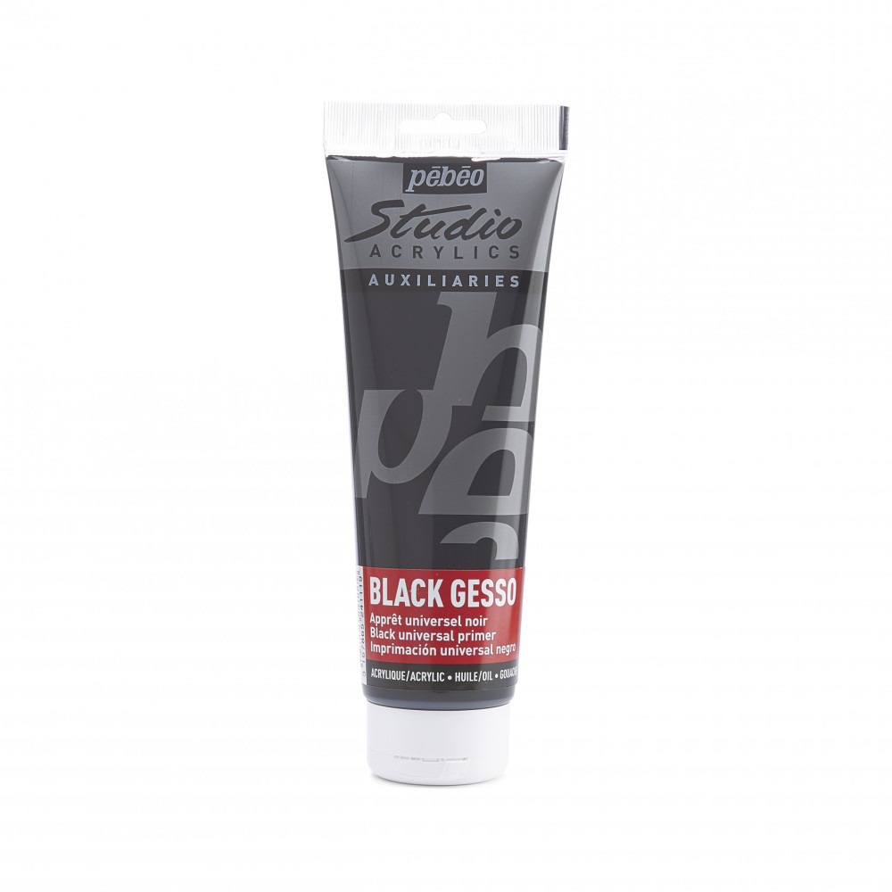 Gesso do farb akrylowych Studio Acrylics - Pébéo - czarne, 250 ml