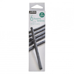 Set of drawing charcoal - Pébéo - soft, 6-8 mm, 3 pcs.