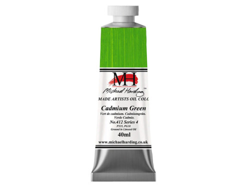 Oil paint - Michael Harding - 412, Cadmium Green, 40 ml