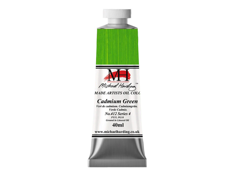Oil paint - Michael Harding - 412, Cadmium Green, 40 ml