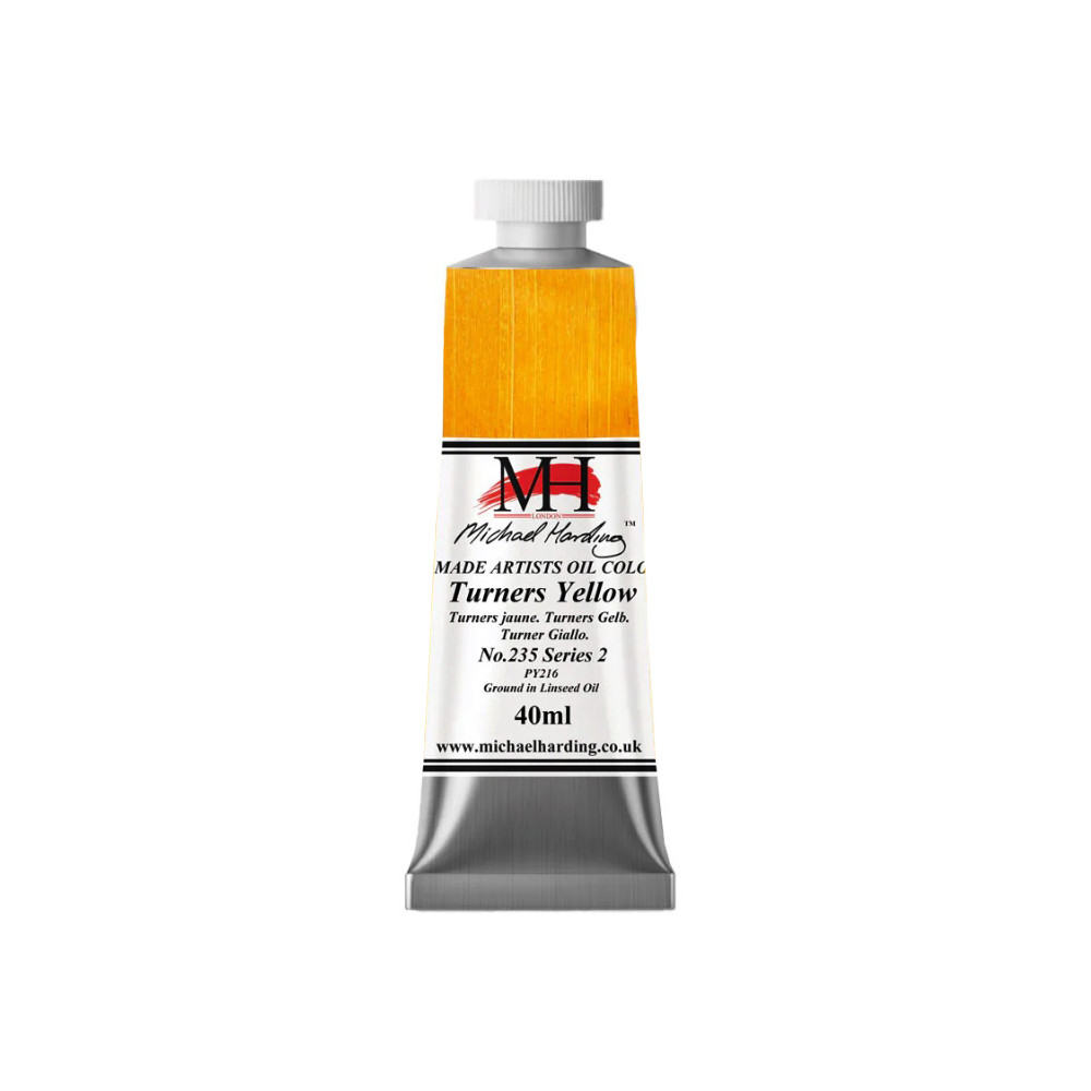 Farba olejna - Michael Harding - 235, Turner’s Yellow, 40 ml