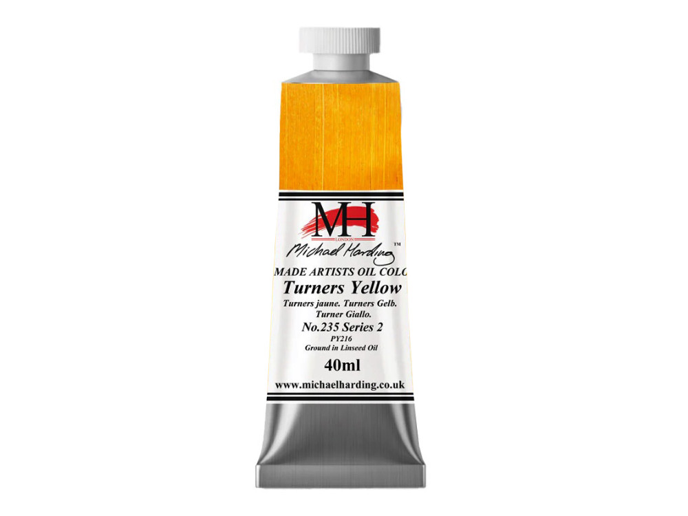 Oil paint - Michael Harding - 235, Turner’s Yellow, 40 ml