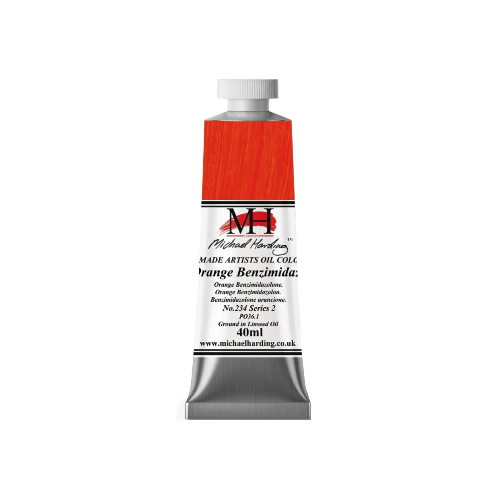 Farba olejna - Michael Harding - 234, Orange Benzimidazolone, 40 ml