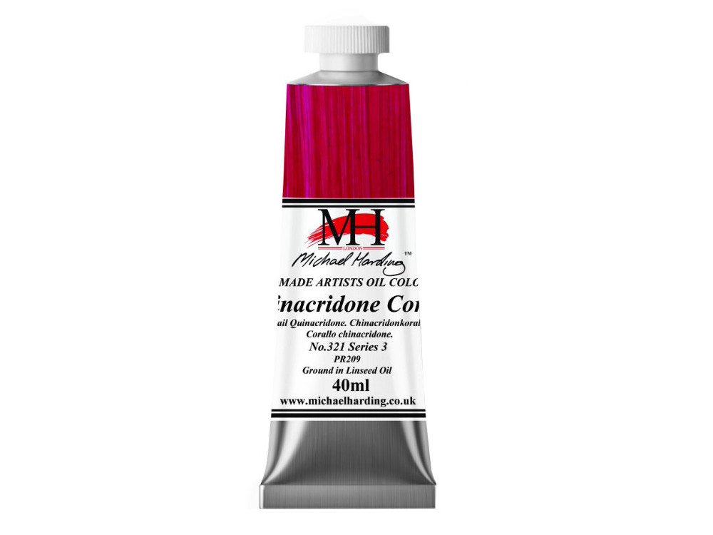 Oil paint - Michael Harding - 321, Quinacridone Coral, 40 ml