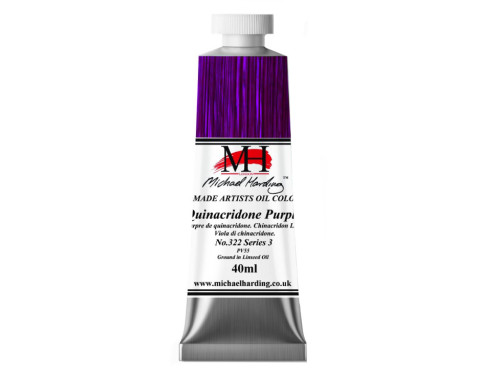 Oil paint - Michael Harding - 322, Quinacridone Purple, 40 ml