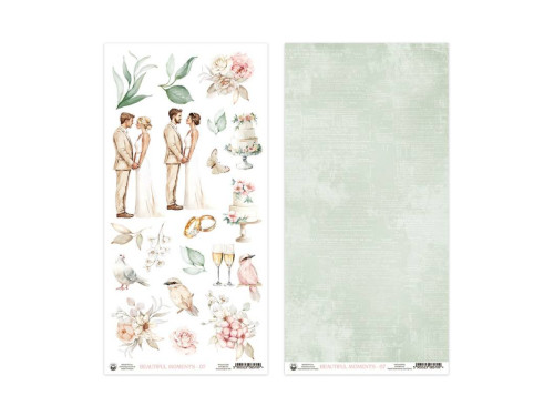 Scrapbooking paper 15,3 x 30,5 cm - Piątek Trzynastego - Beautiful Moments 07