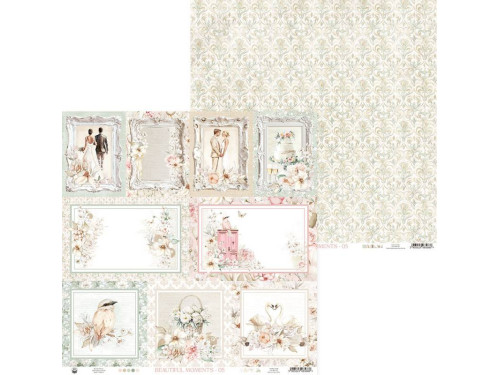 Papier do scrapbookingu 30,5 x 30,5 cm - Piątek Trzynastego - Beautiful Moments 05