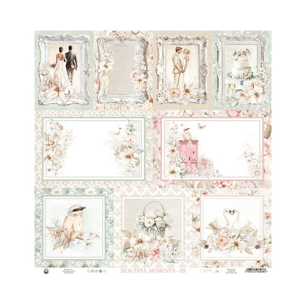 Papier do scrapbookingu 30,5 x 30,5 cm - Piątek Trzynastego - Beautiful Moments 05