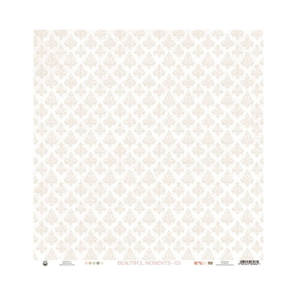Scrapbooking paper 30,5 x 30,5 cm - Piątek Trzynastego - Beautiful Moments 03