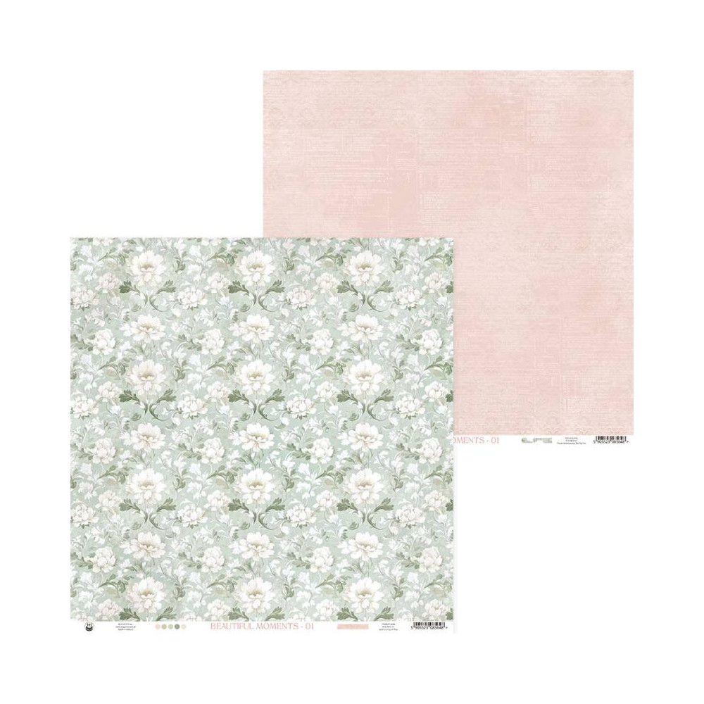 Set of scrapbooking papers 15,3 x 15,3 cm - Piątek Trzynastego - Beautiful Moments