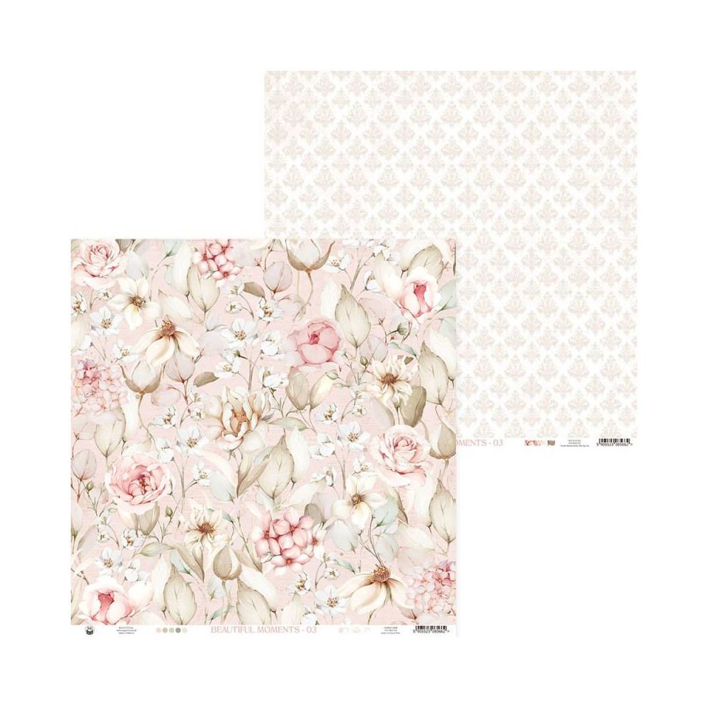 Set of scrapbooking papers 15,3 x 15,3 cm - Piątek Trzynastego - Beautiful Moments