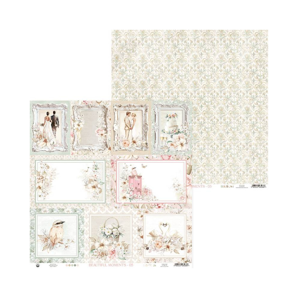Set of scrapbooking papers 15,3 x 15,3 cm - Piątek Trzynastego - Beautiful Moments