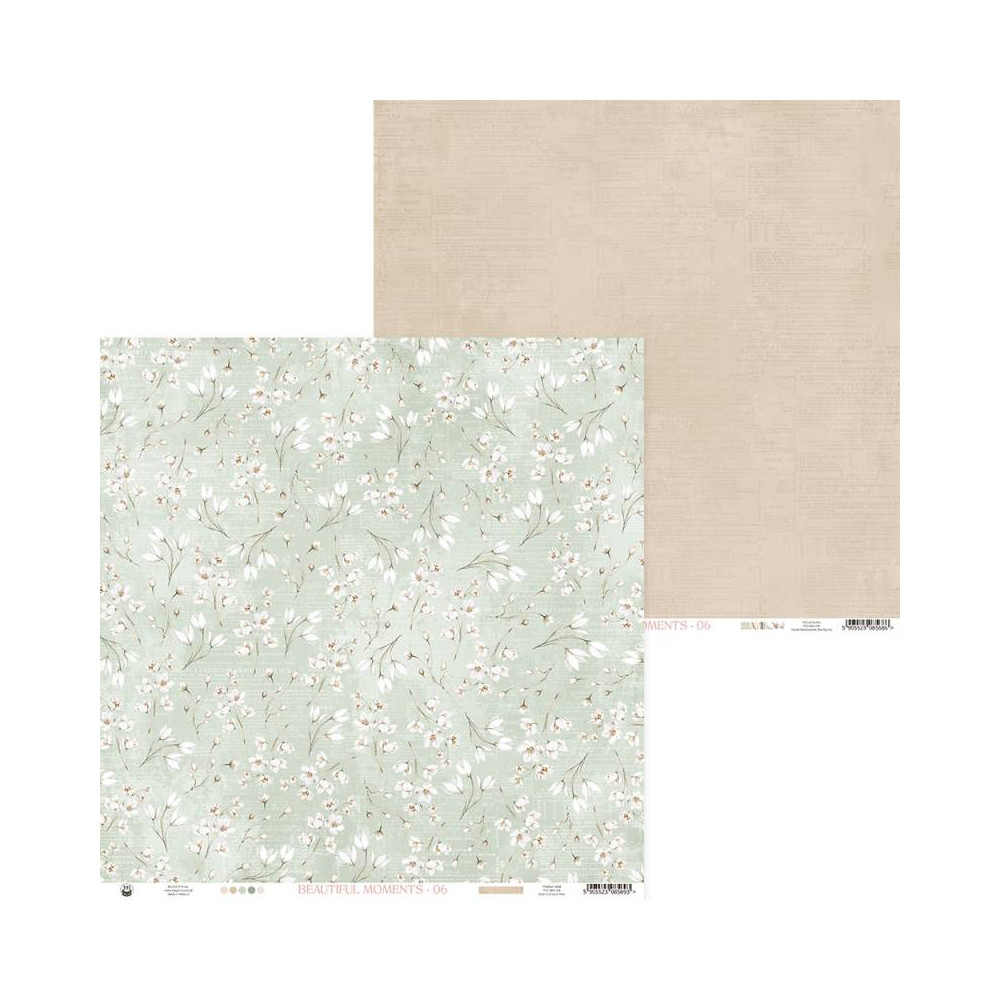 Set of scrapbooking papers 15,3 x 15,3 cm - Piątek Trzynastego - Beautiful Moments