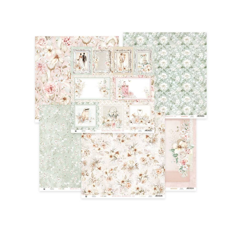 Set of scrapbooking papers 30,5 x 30,5 cm - Piątek Trzynastego - Beautiful Moments