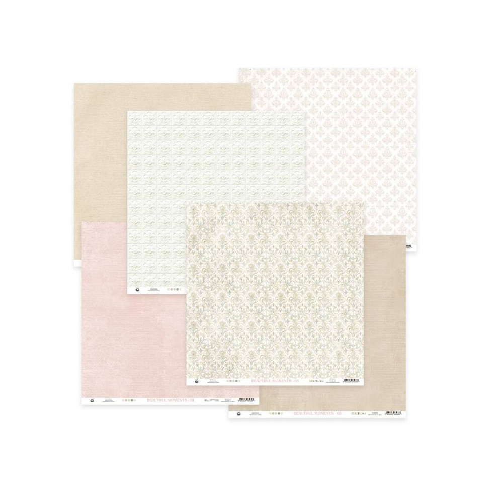 Set of scrapbooking papers 30,5 x 30,5 cm - Piątek Trzynastego - Beautiful Moments