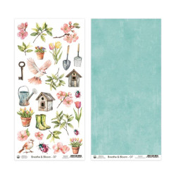 Papier do scrapbookingu 15,3 x 30,5 cm - Piątek Trzynastego - Breathe and Bloom 07