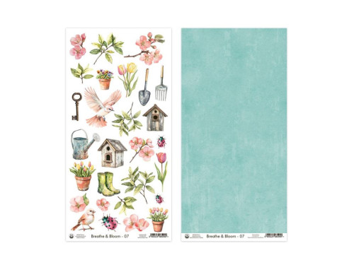 Papier do scrapbookingu 15,3 x 30,5 cm - Piątek Trzynastego - Breathe and Bloom 07
