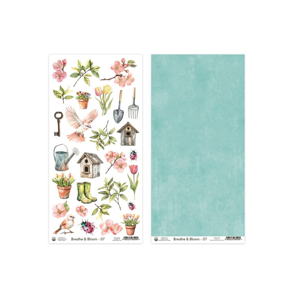 Papier do scrapbookingu 15,3 x 30,5 cm - Piątek Trzynastego - Breathe and Bloom 07