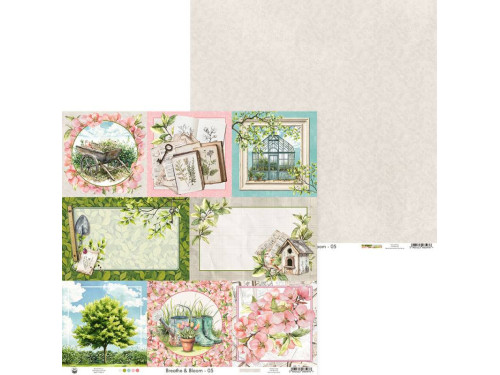 Papier do scrapbookingu 30,5 x 30,5 cm - Piątek Trzynastego - Breathe and Bloom 05