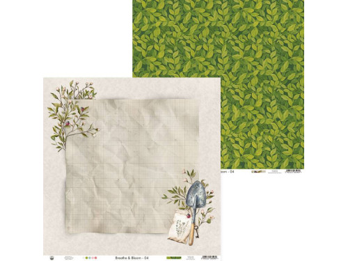 Papier do scrapbookingu 30,5 x 30,5 cm - Piątek Trzynastego - Breathe and Bloom 04