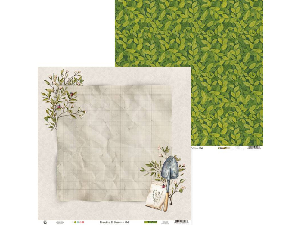 Scrapbooking paper 30,5 x 30,5 cm - Piątek Trzynastego - Breathe and Bloom 04