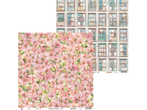 Papier do scrapbookingu 30,5 x 30,5 cm - Piątek Trzynastego - Breathe and Bloom 03