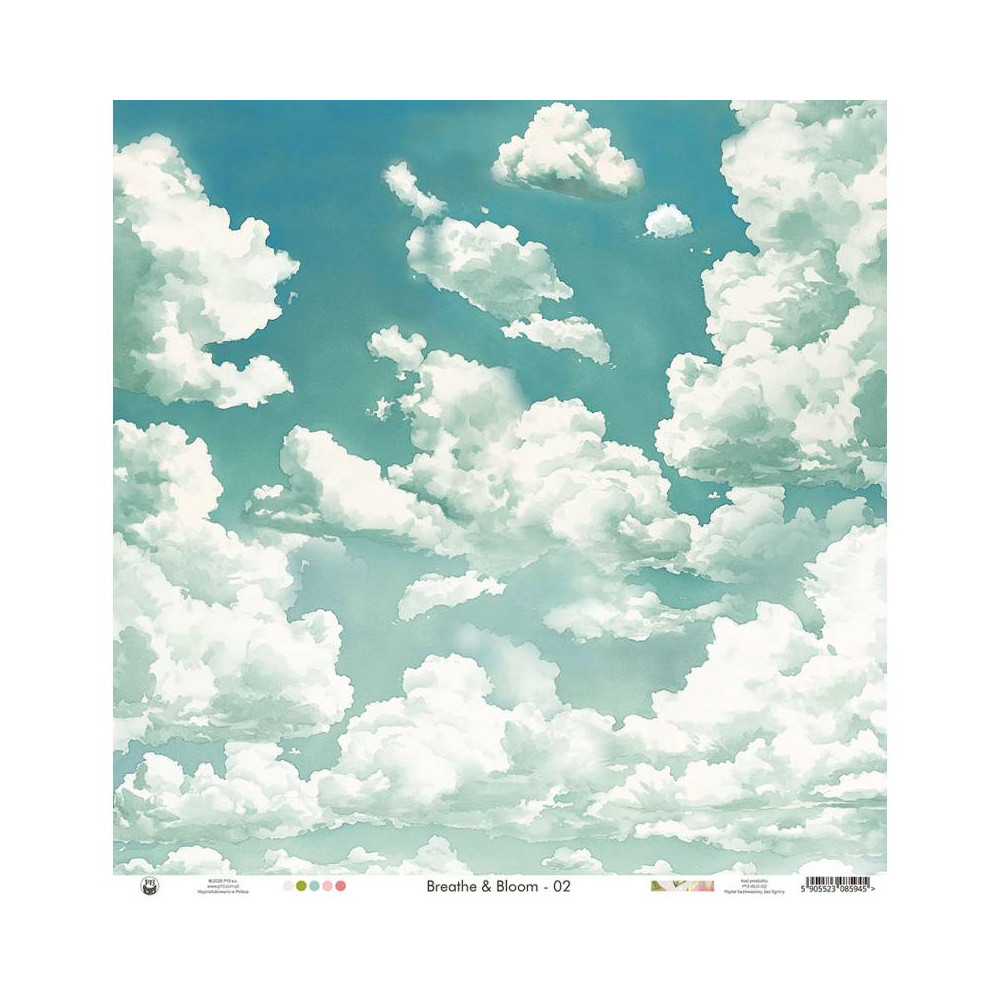 Papier do scrapbookingu 30,5 x 30,5 cm - Piątek Trzynastego - Breathe and Bloom 02