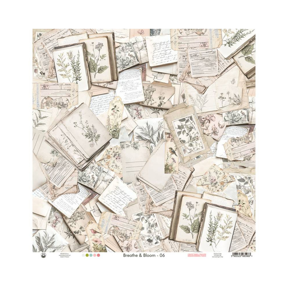Papier do scrapbookingu 30,5 x 30,5 cm - Piątek Trzynastego - Breathe and Bloom 06
