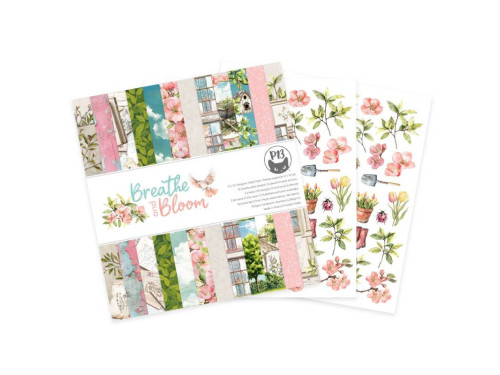 Set of scrapbooking papers 30,5 x 30,5 cm - Piątek Trzynastego - Breathe and Bloom