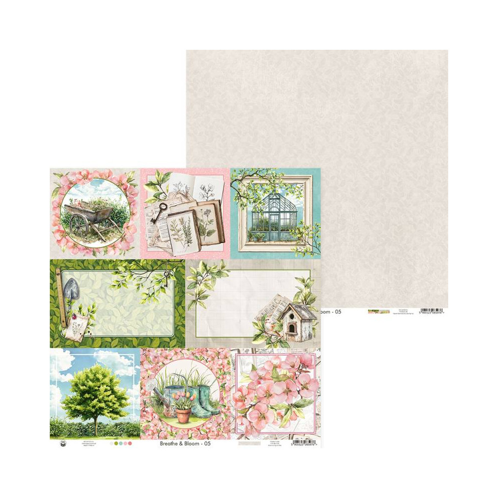 Set of scrapbooking papers 30,5 x 30,5 cm - Piątek Trzynastego - Breathe and Bloom