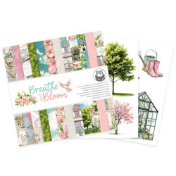 Set of scrapbooking papers 15,3 x 15,3 cm - Piątek Trzynastego - Breathe and Bloom