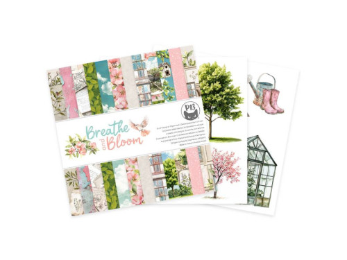 Set of scrapbooking papers 15,3 x 15,3 cm - Piątek Trzynastego - Breathe and Bloom