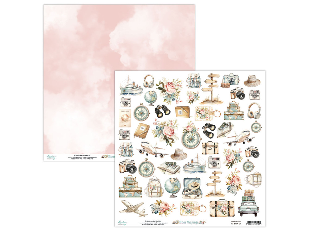 Elements for cutting 30,5 x 30,5 cm - Mintay - Bon Voyage