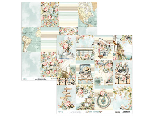 Scrapbooking paper 30,5 x 30,5 cm - Mintay - Bon Voyage 06