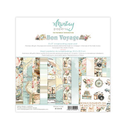 Set of scrapbooking papers 15,2 x 15,2 cm - Mintay - Bon Voyage