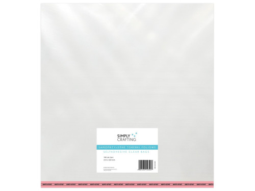 Torebki, woreczki foliowe z klejem - Simply Crafting - 31 x 32 cm, 100 szt.