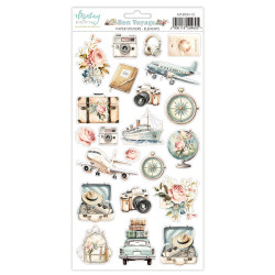 Set of paper stickers 15,2 x 20,3 cm - Mintay - Bon Voyage