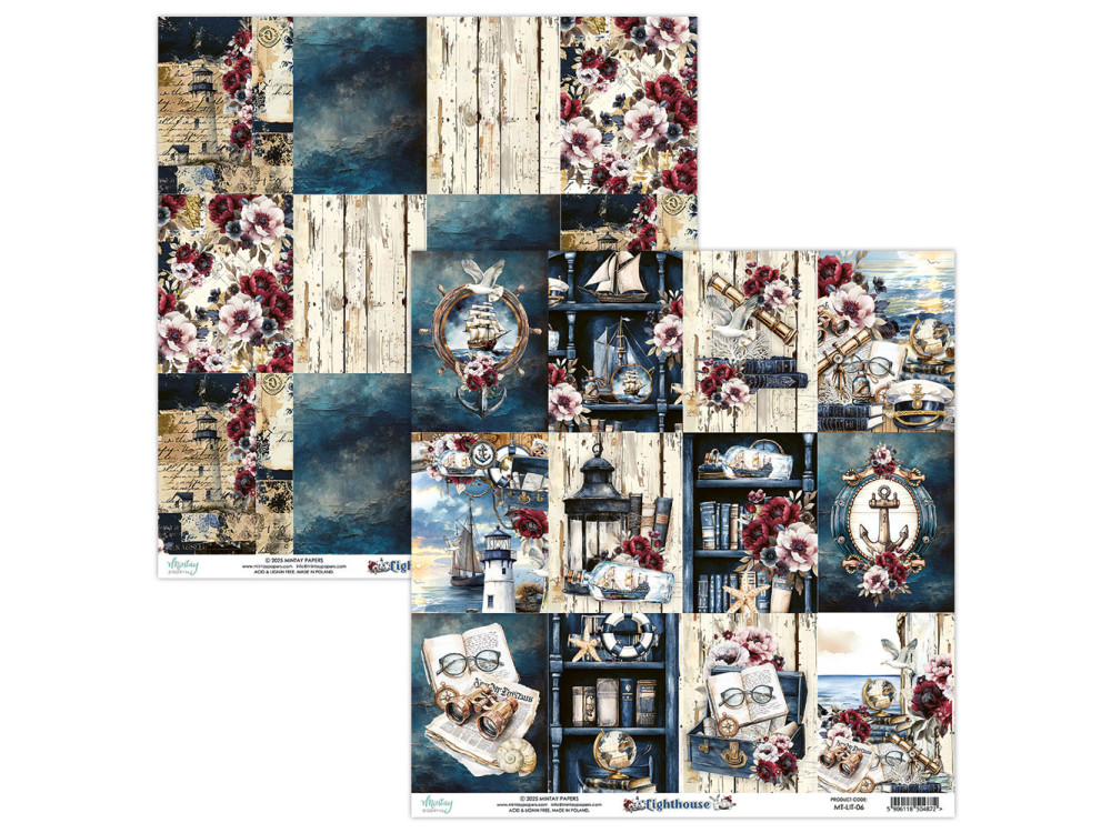 Papier do scrapbookingu 30,5 x 30,5 cm - Mintay - Lighthouse 06