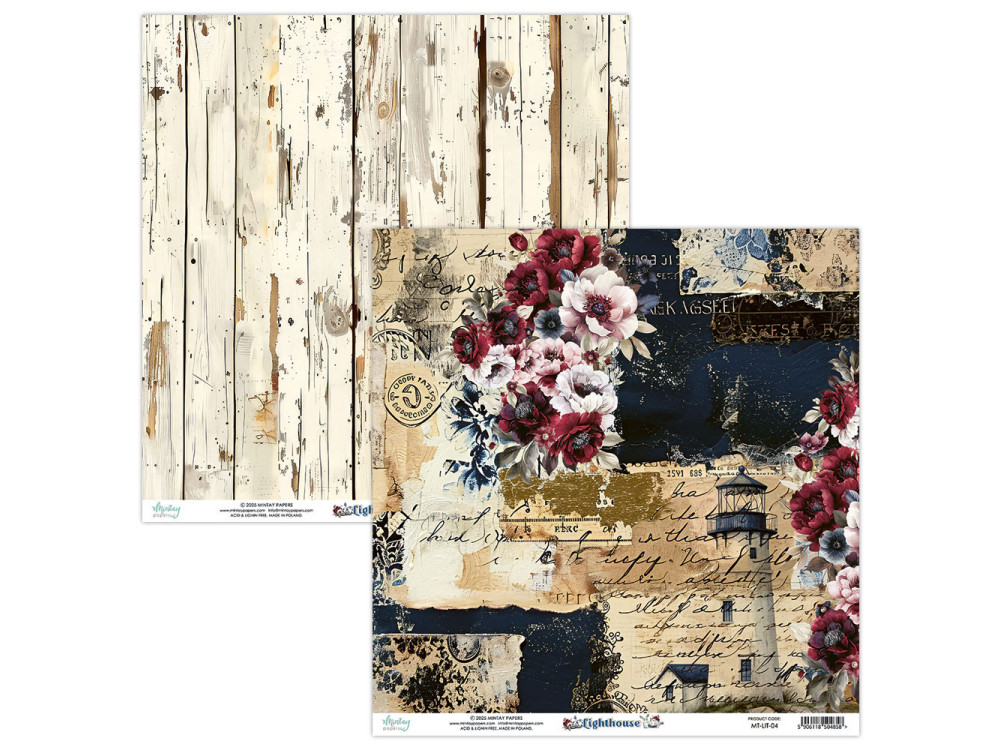 Scrapbooking paper 30,5 x 30,5 cm - Mintay - Lighthouse 04