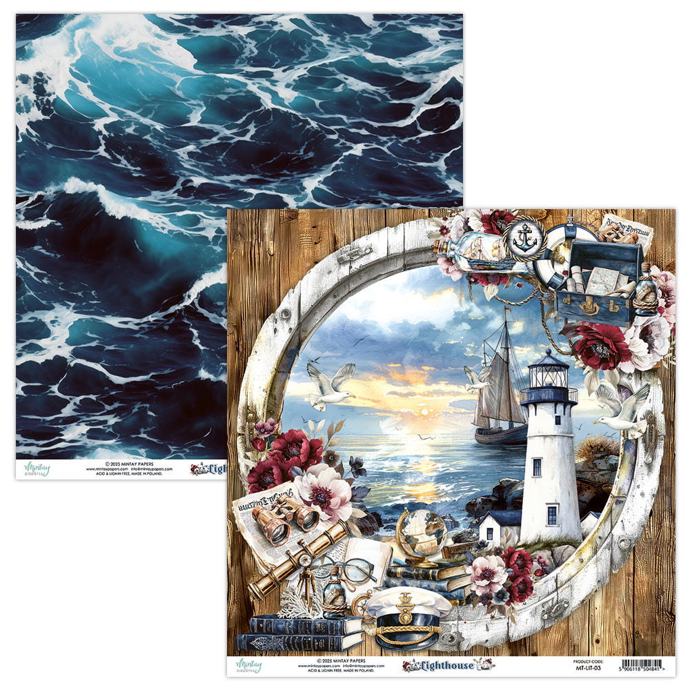 Papier do scrapbookingu 30,5 x 30,5 cm - Mintay - Lighthouse 03