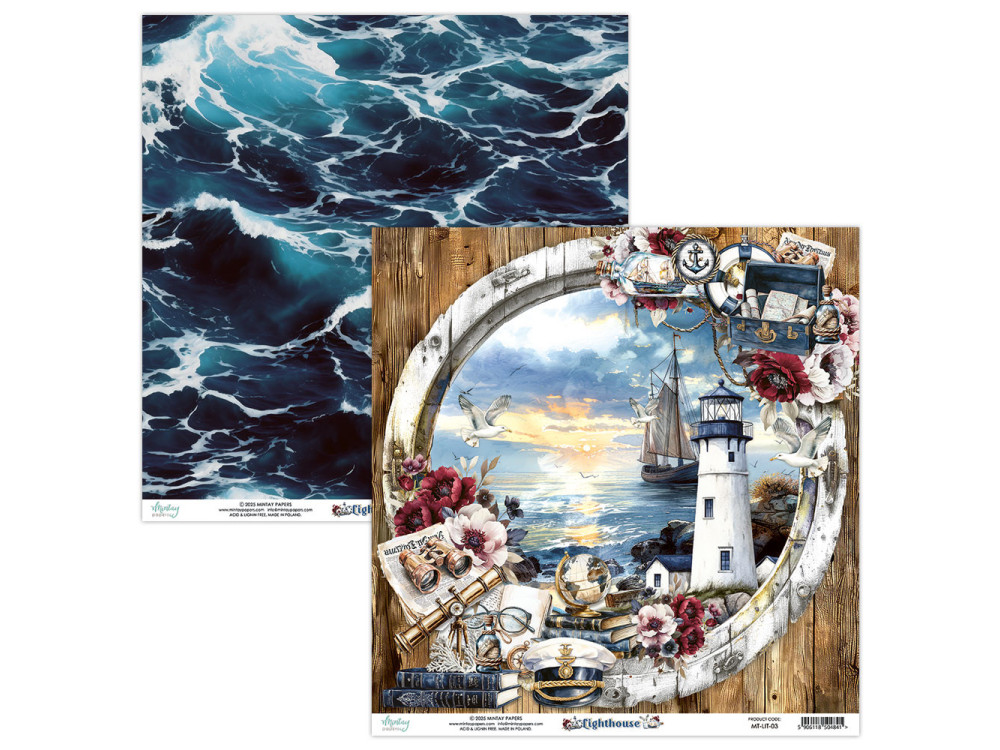 Scrapbooking paper 30,5 x 30,5 cm - Mintay - Lighthouse 03