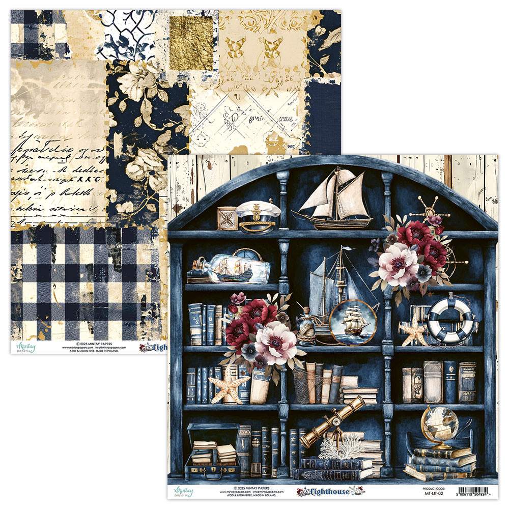 Papier do scrapbookingu 30,5 x 30,5 cm - Mintay - Lighthouse 02