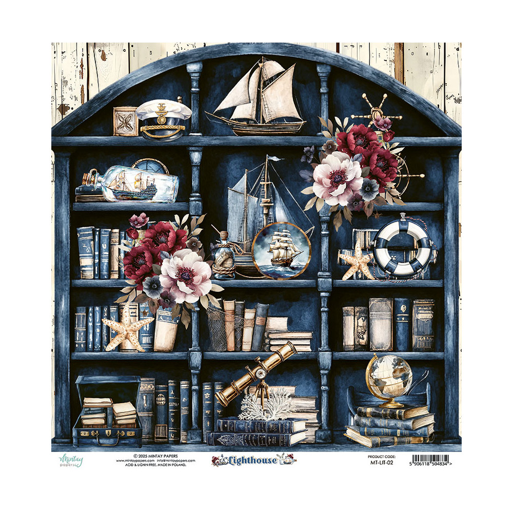 Papier do scrapbookingu 30,5 x 30,5 cm - Mintay - Lighthouse 02
