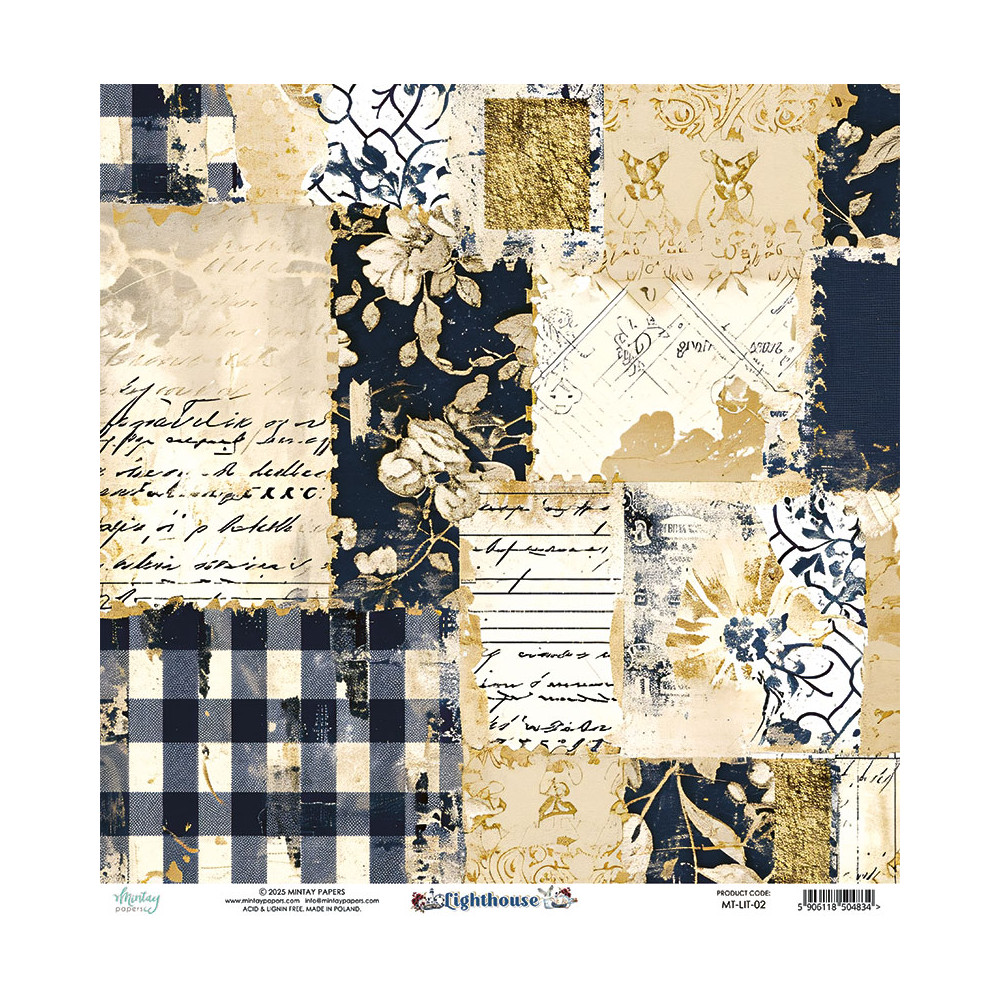 Papier do scrapbookingu 30,5 x 30,5 cm - Mintay - Lighthouse 02