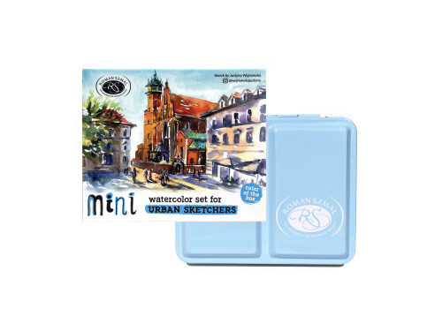 Set of Aquarius watercolor paints Mini Urban Sketchers - Roman Szmal - 8 colors