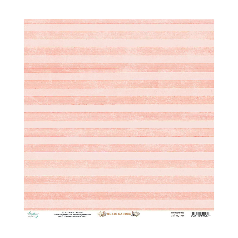 Scrapbooking paper 30,5 x 30,5 cm - Mintay - Music Garden 04