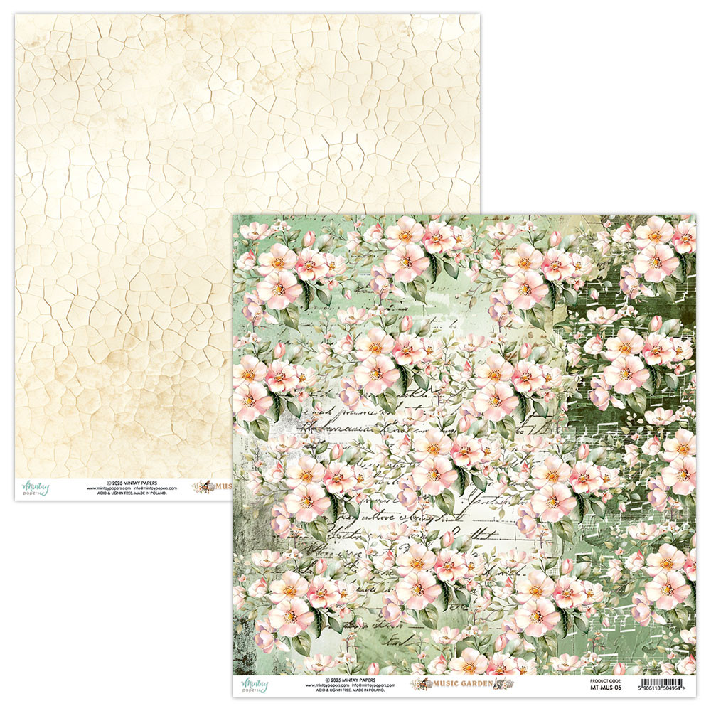 Set of scrapbooking papers 30,5 x 30,5 cm - Mintay - Music Garden
