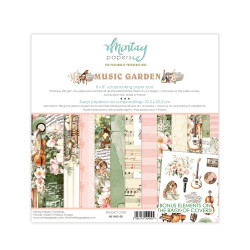 Set of scrapbooking papers 15,2 x 15,2 cm - Mintay - Music Garden
