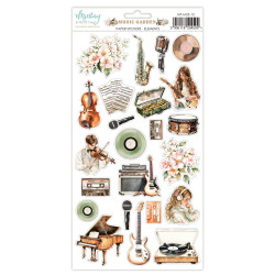 Set of paper stickers 15,2 x 20,3 cm - Mintay - Music Garden