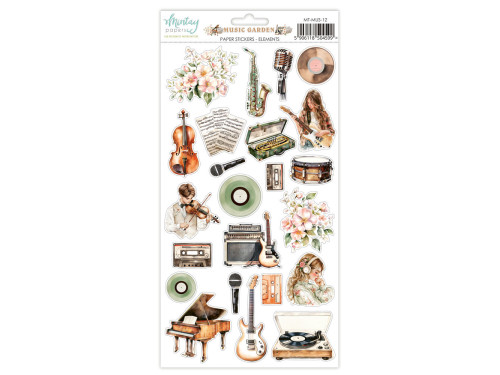Set of paper stickers 15,2 x 20,3 cm - Mintay - Music Garden